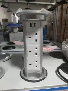 Toma de corriente motorizada para encimera de cocina, torre de alimentación, toma de corriente, torre, uk eu