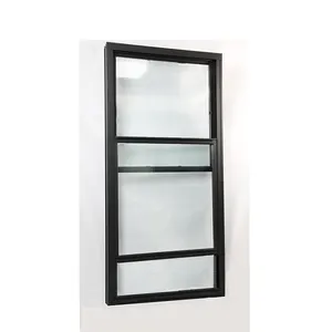 Gold supplier manufacturer competitive price double hung aluminum windows sliding up sashless double hung windows