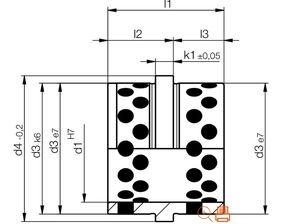 Douille de guidage autolubrifiante pour moule d'injection, douille de guidage de précision pour l'alignement de la plaque d'éjection, faible entretien - Product Image 3