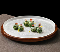 Assiette en verre peu profonde à motif uni, durable, écologique, de qualité alimentaire, moderne, simple, minimaliste, pour desserts et café