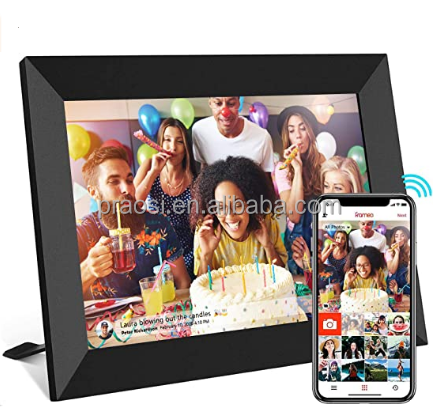 2024 High Resolution 10 Inch IPS LCD Screen Frameo Large Digital Photo Frame WiFi Wall Mounted