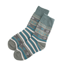 Chaussettes d'hiver pour femmes, de bonne qualité, antidérapantes, en tricot épais, avec motif de logo personnalisé, pour un usage quotidien