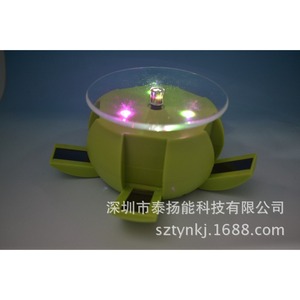 Xrf Solar Powered Drum Shape Jewelry <b>Display</b> Stand Abs Material Rotating With Led Light For Jewelry Showcase - Product Image 5