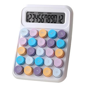 Coloridos niños encantadores Oficina básica para estudiantes 12 pantallas grandes digitales Teclado mecánico Calculadora <span class=keywords><strong>de</strong></span> escritorio - Product Image 1