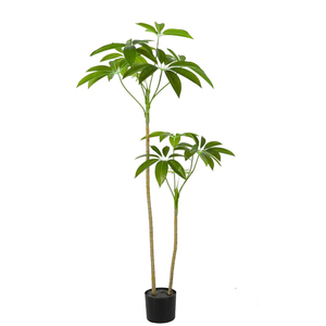 Plante artificielle en plastique <span class=keywords><strong>Pachira</strong></span> Aquatica en pot, ornement de jardin, décoration de bureau, décoration de la maison, plantes artificielles, faux arbre - Product Image 2