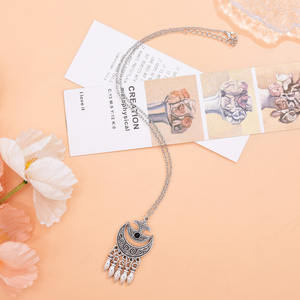 Conjunto de Collar y Pendientes de Aleación Vintage Étnico Kazajo con Diseño de Luna para Mujer, Accesorios de Fotografía para Turismo en Xinjiang <span class=keywords><strong>Kashgar</strong></span> - Product Image 4