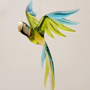 Miniature Monde en Verre Artisanat en Verre Cristal Oiseaux Ornements Animaux Art Déco Luxe Moderne Haute Qualité Anniversaire - Product Image 1