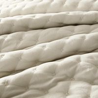 Set Sprei Quilt King Size Warna Beige dengan 2 Sarung Bantal, Set Bedspread Lembut Ringan Warna Netral