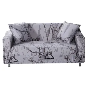 Best Welcome Fashion Bed Triangle Golden Marble Stretching Sofa Cover Cartoon Plants Couch Wave Cover For Corner Sofa