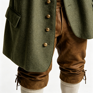 Costume <span class=keywords><strong>de</strong></span> chasseur bavarois pour hommes adultes, tenue folklorique allemande pour la fête <span class=keywords><strong>de</strong></span> carnaval Fasching - Product Image 6