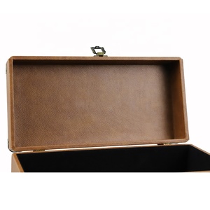 Hộp đựng đĩa than bằng nhôm màu nâu da PU, kiểu cổ điển, dành cho đĩa than 12 inch - Product Image 5