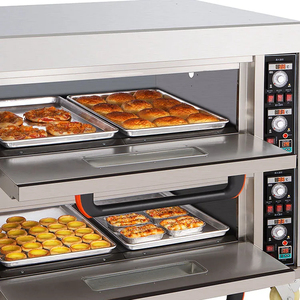 Four à pâtisserie électrique à haute capacité en acier inoxydable, 3 étages, 6 plateaux, avec commande par bouton, 19800W, pour boulangerie commerciale - Product Image 3
