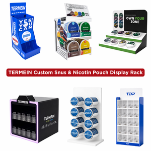 Espositore da banco personalizzato TERMEIN per snus, a più livelli, in acrilico, per bustine di nicotina, espositore POS per tabaccherie e negozi al dettaglio - Product Image 4