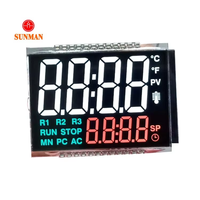 LCD Segmen Transmisi Penuh Negatif VA 8-Digit, Kaca Metal-Pin, Tampilan Posisi Jam 12, 5.0V SML08234
