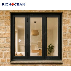 Ventana Plegable Moderna RICHOCEAN con Doble Vidrio Templado y Mosquitera, Ventanas Bi-Plegables Económicas - Product Image 3