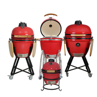 Barbecue au charbon de bois AUPLEX Premium en céramique Kamado 21 pouces, doré, robuste, avec allumage électronique, pour cuisine extérieure et chariot de barbecue