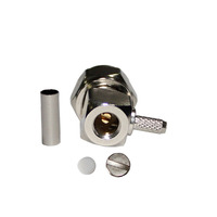 Conector RF en Ángulo F-C-JW1.5, Conector Tipo F de Fábrica, Crimpado para RG174 y RG316