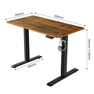 Electric Height Adjustable Gaming <strong>Desk</strong> 1200x600mm <strong>Stand</strong> <strong>up</strong> <strong>Sit</strong> <strong>Down</strong> Computer Table for Home Office with Headphone Hook - Product Image 6