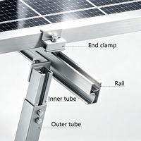 Sistem Pemasangan PV Kaki Depan & Belakang yang Dapat Disesuaikan dari Aluminium Berkekuatan Tinggi Solusi Instalasi Surya yang Andal