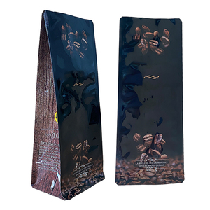 Giá cả cạnh tranh tùy chỉnh túi Cà phê cấp thực phẩm đáy phẳng đứng lên túi với con dấu nhiệt xử lý độ ẩm bằng chứng van - Product Image 3