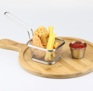 Panier de friture en acier inoxydable 304 pour frites, mini-snacks et poulet frit - Product Image 6