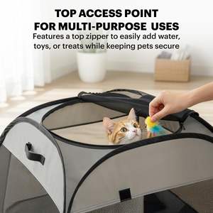 Parc de jeu portable pour chat, tente pliable pour animaux de compagnie, utilisation intérieure et extérieure, enclos de jeu pour chat et chien, niche pour <span class=keywords><strong>chaton</strong></span> et chiot - Product Image 4