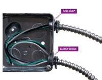 Connecteur de câble combiné en zinc moulé sous pression de 3/8 pouce, raccord de conduit flexible gainé métallique, connecteur à serrage rapide