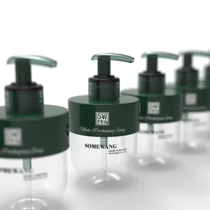 200ml 250ml 300ml Somewang Hot Sale Neues Design Kunden spezifisches Luxus-PET-Kunststoff-Schaum flaschen glas mit Pump-Kosmetik verpackung