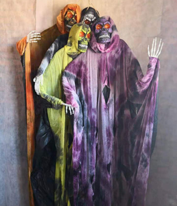 Pafu Halloween Halloween fantasma di grandi dimensioni 78 "Halloween Prop teschio con LED occhi luminosi e raccapricciante suono per la decorazione - Product Image 1