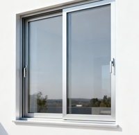 Fenêtre coulissante extérieure moderne insonorisée en alliage d'aluminium Rideau à persiennes en acier inoxydable Écran magnétique à ouverture horizontale