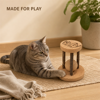 Jouet à mâcher pour chat en chêne naturel USMILEPET, jouet à mâcher pour chat, respectueux de l'environnement, adapté aux animaux domestiques, pour le jeu des chatons en intérieur