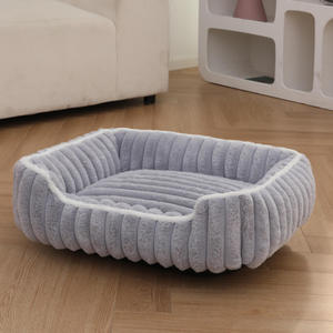 Cama para Mascotas de Felpa de Conejo, Diseño Cuadrado con Barra Recta, Ecológica, Clásica, Moderna, Suave y Cómoda, para Gatos y Perros, para un Sueño Profundo - Product Image 6