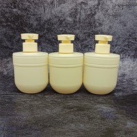 Flacon pulvérisateur en plastique PET de 300 ml pour shampoing, revitalisant, gel douche, lotion pour le corps, flacon pompe de luxe à épaule plate
