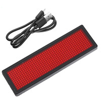 Badge Personnalisable Programmable de Couleur Différente, Badge LED Portable Clignotant, Badge LED Monochrome