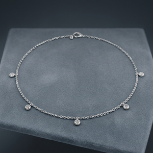 Bracelet en or blanc pour femmes, diamants ronds véritablement taillés, bijoux de luxe de créateur - Product Image 2