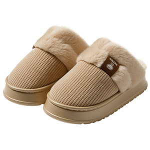Pantoufles en coton Rogue Rabbit pour femmes en hiver fond épais intérieur avec velours chaleur ameublement - Product Image 4