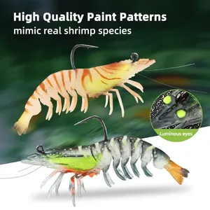 12g 9cm 5 pièces Leurres souples réalistes pré-montés pour la pêche en eau douce et en eau salée, super durables, en TPE, pour la pêche au bar - Product Image 1