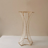 Élégant Vase Support de Fleurs en Métal Doré Transparent NOUVEAU, Centres de Table de Mariage pour Décoration Maison et Fournitures Fête, Emballage Boîte