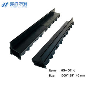 Caniveau de drainage décoratif en <span class=keywords><strong>plastique</strong></span> pour aménagement paysager et jardin, design français, grilles vertes/marron, installation facile en DIY - Product Image 4