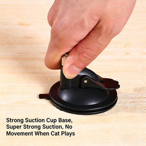 Etkileşimli Plastik Kedi Oyuncağı, Komik Tüy ve Çanlı, Vakumlu Tutucu ile Yavru Kedi Oyun Çubuğu Oyuncakları - Product Image 5