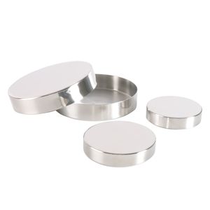 Cawan Petri Stainless Steel 60mm 75mm 90mm, pelat budaya tisu sel bakteri - Product Image 1