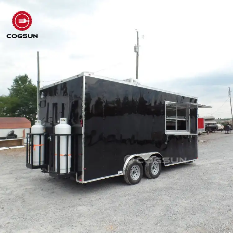 Full Kitchen Concession Stand Custom Italian Coffee Van Mobile Kebab Commercial Food Truck Trailer