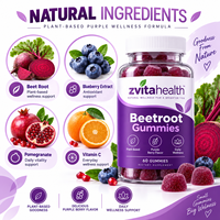 Gummies de Betterave à Marque Blanche – Stimulant d'Oxyde Nitrique, Soutien Énergétique et Circulatoire, Complément Végétalien pour la Santé Cardiaque – Personnalisation OEM