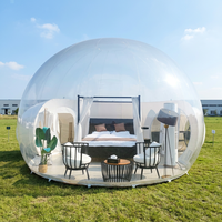 Tente de camping gonflable extérieure en forme de bulle, romantique et éclatante, pour la vente