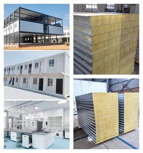 Design moderno Fireproof Rock Wool Roof Sandwich Panel Metal Exterior Wall Frigorífico Isolamento Steel <span class=keywords><strong>Material</strong></span> Melhor preço - Product Image 2