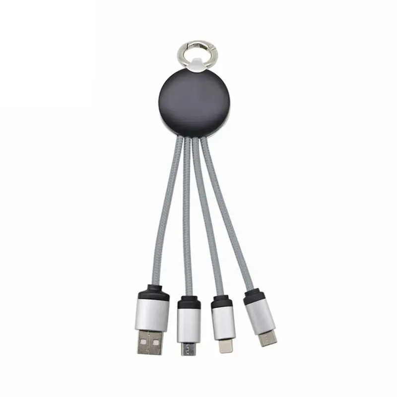 선물 3 1 Usb 케이블 발광 led 라이트 로고 휴대 전화 Usb 데이터 충전 케이블 유형 c 케이블 휴대 전화