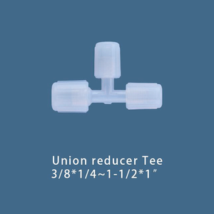 Raccordo a T ridotto svasato in PFA ad alta purezza resistente ad acidi e alcali per tubazioni chimiche e di semiconduttori - Product Image 1