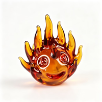 Figurine en verre cristal en gros, petite flamme, décoration de vacances, cadeau pour Halloween, Noël, Pâques