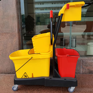 Essoreuse de nettoyage en plastique chariots à main et chariots chariot de conciergerie pour hôtel et restaurant - Product Image 1