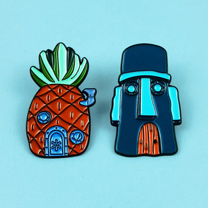 Broche con Diseño <span class=keywords><strong>de</strong></span> <span class=keywords><strong>Bob</strong></span> <span class=keywords><strong>Esponja</strong></span>, Accesorio Creativo con Forma <span class=keywords><strong>de</strong></span> Casa, Ideal para Venta al Por Mayor - Product Image 3